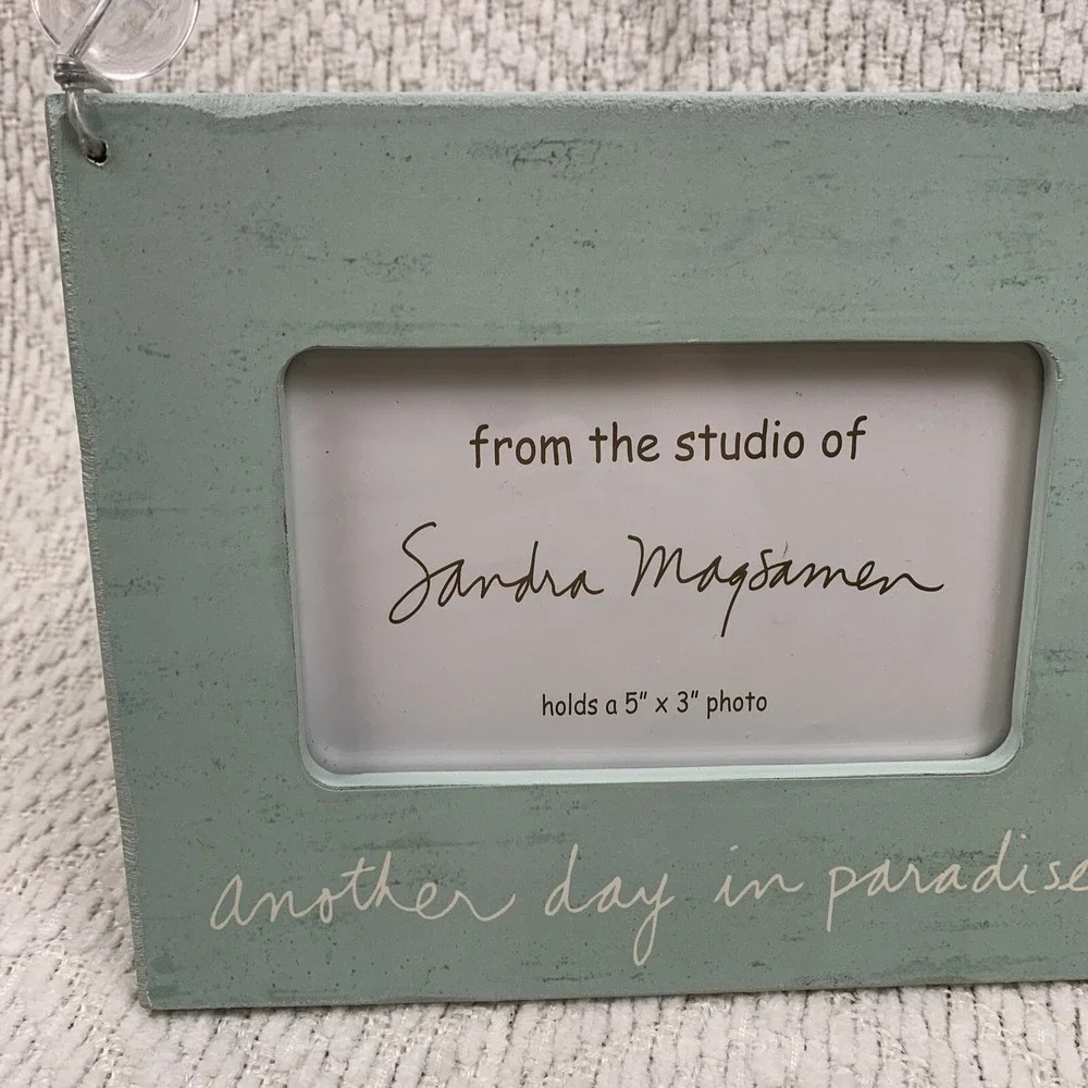 Sandra Magsamen Picture Photo Frame Beach‎ House Decor Sea Glass Look 3 x 5